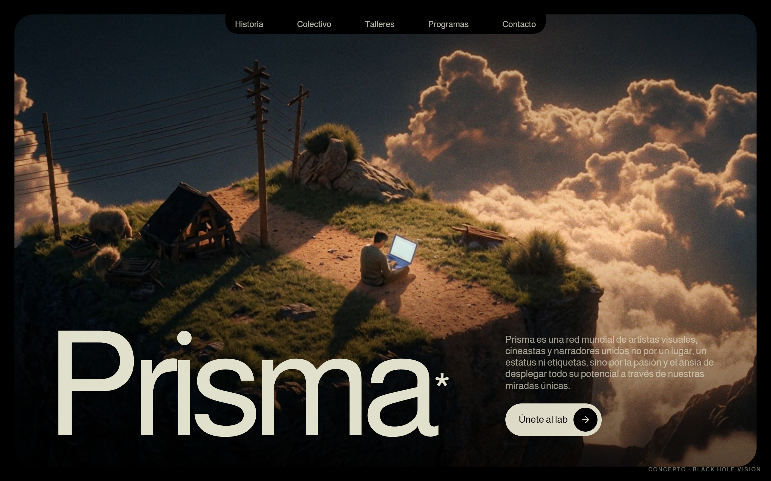 Landing de estudio creativo audiovisual — Prisma